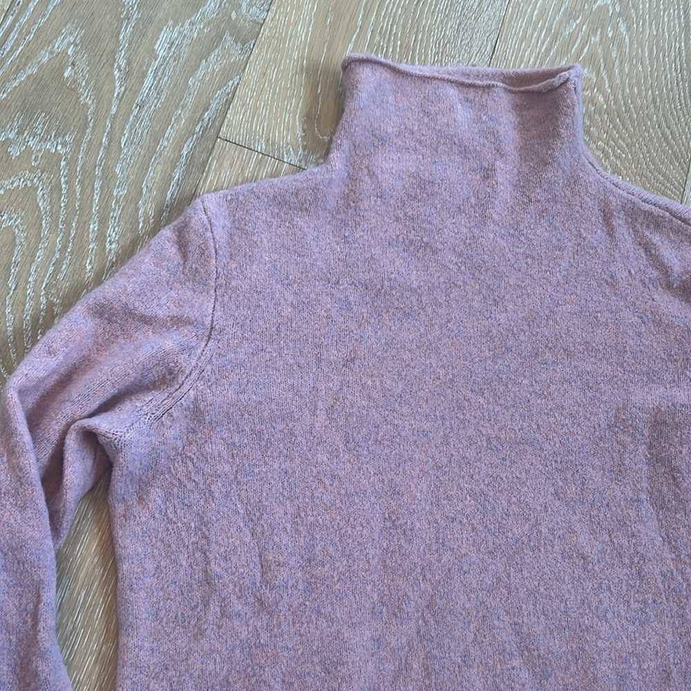 Madewell Inland Blush Pink Mock Neck Sweater - Picture 3 of 8